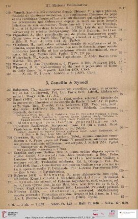 3. Concilia & Synodi (Nr. 766 - 809)