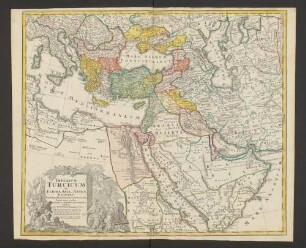 Imperium Turcicum in Europa, Asiae et Africa : Regiones Proprias, Tributarias, Clientelares sicut et omnes ejusdem Beglirbegatus seu Praefecturas Generales exhibens