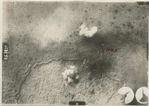 Wirkungsschießen auf M.G. 5 mit zwei mittleren Minenwerfern (Lager Lechfeld) (600 m)
