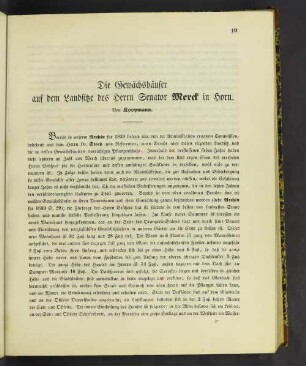 Die Gewächshäuser auf dem Landsitze des Herrn Senator Merck in Horn.