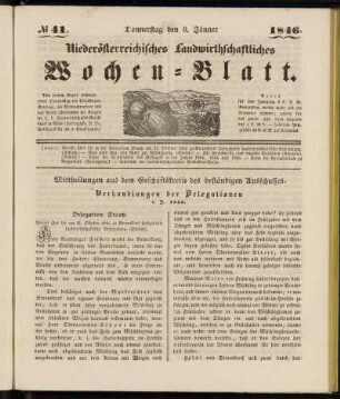 No 41. Donnerstag den 8. Jänner 1846