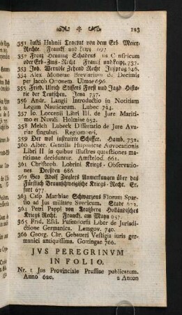 123-136, Jus Peregrinum