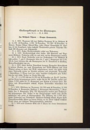 Stellungskämpfe in der Champagne