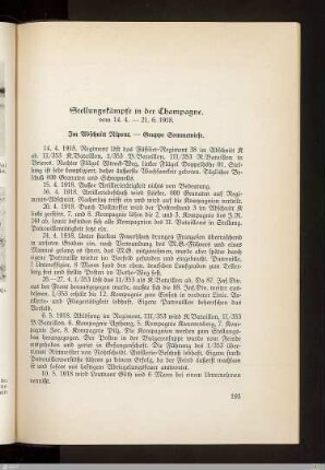 Stellungskämpfe in der Champagne