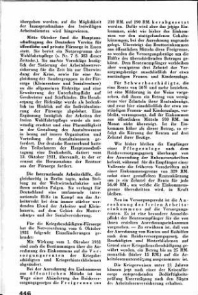 Kriegsbeschädigten-Fürsorge [Allgemeines]