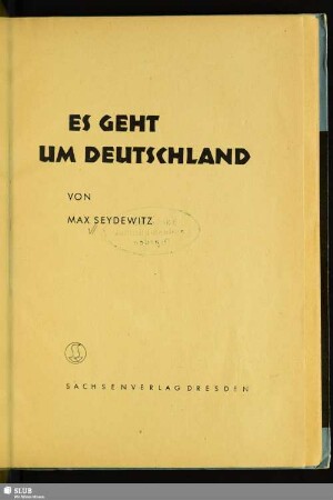 Es geht um Deutschland