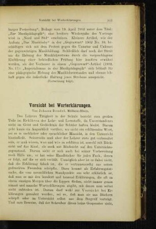 Vorsicht bei Worterklärungen