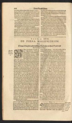 Sectio XVII. De Poena Maleficorum.