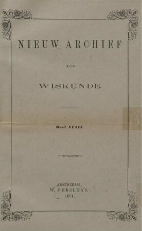 18: Nieuw archief voor wiskunde