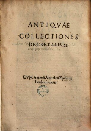 Antiquae collectiones decretalium