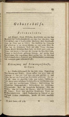 Geburtshülfe.
