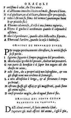 Oracoli Di Bernardo Schio.