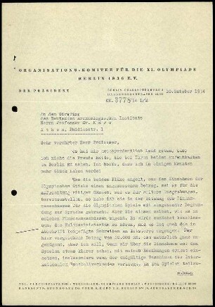 T. Lewald an G. Karo