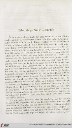 3: Ueber einige Werke Lionardo's