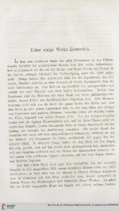3: Ueber einige Werke Lionardo's