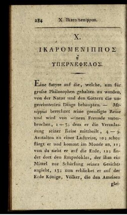 X. Ikaromenippus (oder die Luftreise)