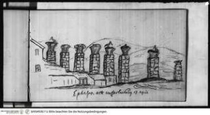 Skizzenbuch Vorderasien, Palästina, Zypern, Ansicht von Ephesus