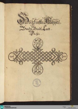 Badisches Landrecht von 1588 - Cod. Ortenau 6