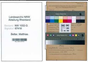 Entnazifizierung Matthias Better, geb. 18.07.1889 (Schneider)