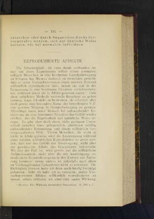 Reproduzierte Affekte.