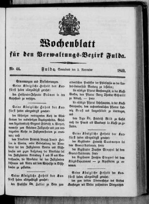 Nr. 44, Ausgabe vom 3. November 1849