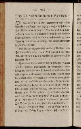 Ueber das Keimen der Saamen.