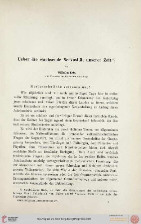 4: Ueber die wachsende Nervosität unserer Zeit