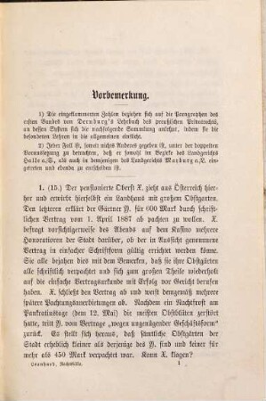Rechtsfälle zum vergleichenden Studium des römischen Rechts und des preußischen Landrechts