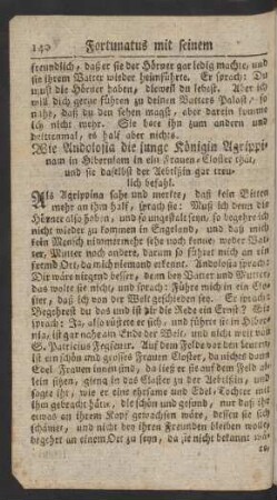 Wie Andolosia die junge Königin Agrippinam in Hiberniam in ein Frauen-Closter thät ...