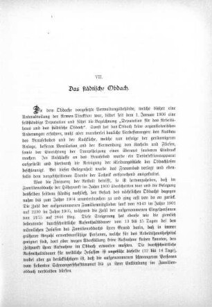 VII. Das städtische Obdach