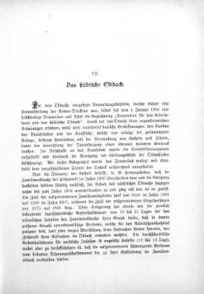 VII. Das städtische Obdach