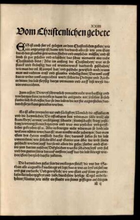 Vom Christenlichen gebete.