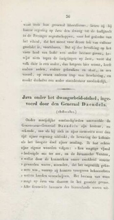 Java oder het dwangarbeid-stelsel, ingevoerd door den Generaal Daendels