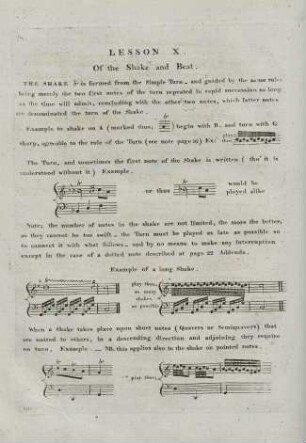 Lesson X - Of the Shake and Beat