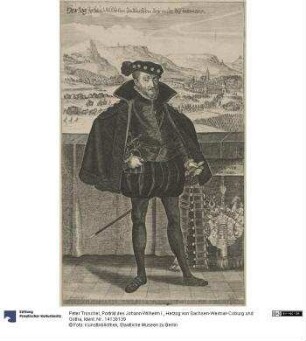 Porträt des Johann Wilhelm I., Herzog von Sachsen-Weimar-Coburg und Gotha