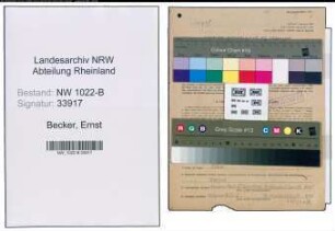 Entnazifizierung Ernst Becker , geb. 20.07.1902 (Technischer Angestellter)