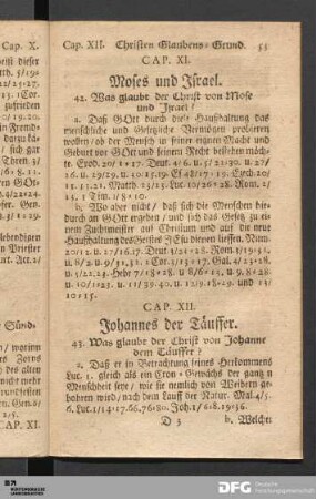 Cap. XI. Moses und Israel.