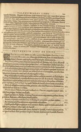 Argumentum Libri De Anima
