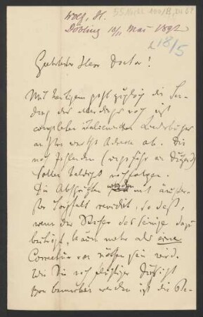 Brief an B. Schott's Söhne : 10.05.1892