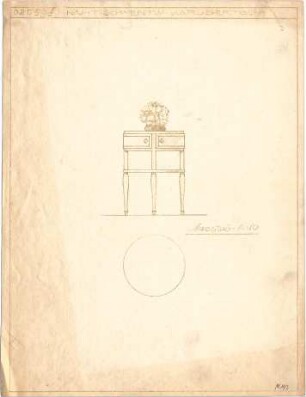 Bertsch, Karl; Möbelentwürfe - Nähtisch (Ansichten)