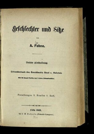 Urkundenbuch des Geschlechts Stael v. Holstein