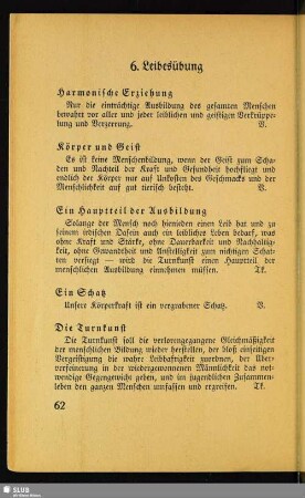 6. Leibesübung