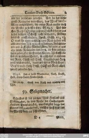 59. Seligmacher.
