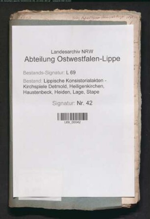 2. Pfarre: Persönliche Angelegenheiten des (2.) Pastors