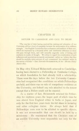 Chapter II. Return to Cambridge and call to Delhi