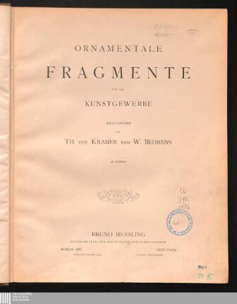 Ornamentale Fragmente für das Kunstgewerbe