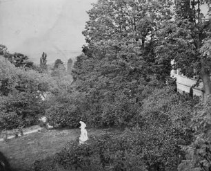 Blick über den Park : Blick über den Park. Albuminpapier; 15,5 x 19 cm (um 1880; A. Kotzsch). Dresden-Wachwitz: Privatbesitz