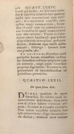 Quaestio LXXII. De opere sextae diei.
