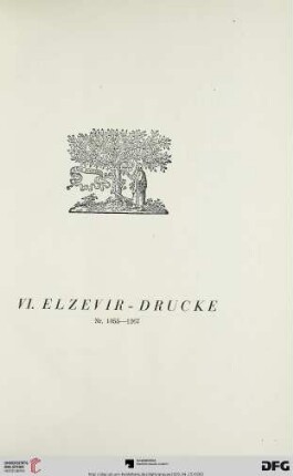 VI. Elzevir-Drucke (Nr. 1055-1267)
