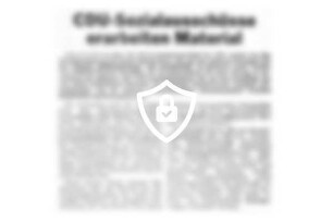 CDU-Sozialausschüsse erarbeiten Material